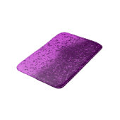 Königlich violetter monochromer Spritzer Badematte (Schrägansicht)