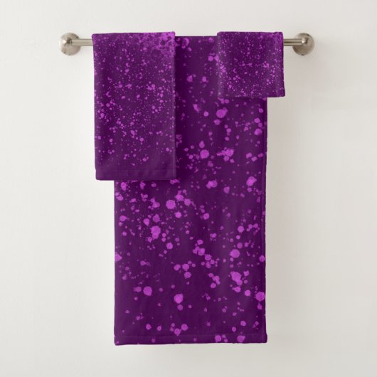 Königlich violetter monochromer Spritzer Badhandtuch Set (Insitu)