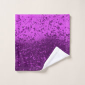 Königlich violetter monochromer Spritzer Badhandtuch Set (Waschlappen)