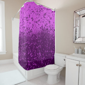 Königlich violetter monochromer Spritzer Duschvorhang