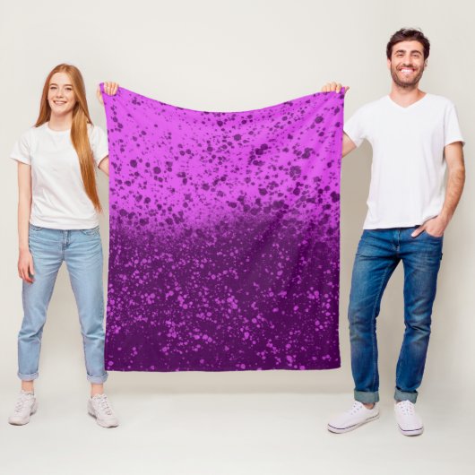 Königlich violetter monochromer Spritzer Fleecedecke (Beispiel)