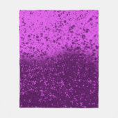 Königlich violetter monochromer Spritzer Fleecedecke (Vorderseite)