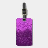 Königlich violetter monochromer Spritzer Gepäckanhänger (Vorderseite vertikal)