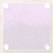 Königlich violetter monochromer Spritzer Glasuntersetzer (Rückseite)