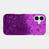 Königlich violetter monochromer Spritzer iPhone 16 Hülle (Rückseite (Horizontal))