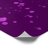 Königlich violetter monochromer Spritzer Poster (Ecke)