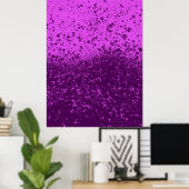 Königlich violetter monochromer Spritzer Poster (Heimbüro)