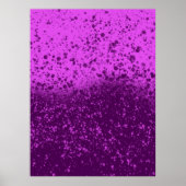 Königlich violetter monochromer Spritzer Poster (Vorne)