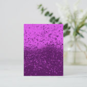 Königlich violetter monochromer Spritzer Postkarte (Stehend Vorderseite)