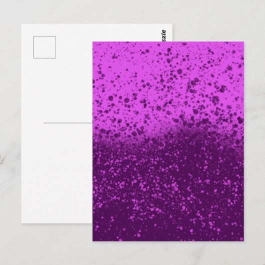 Königlich violetter monochromer Spritzer Postkarte (Vorne/Hinten)
