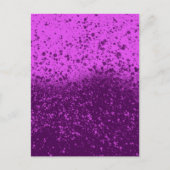 Königlich violetter monochromer Spritzer Postkarte (Vorderseite)