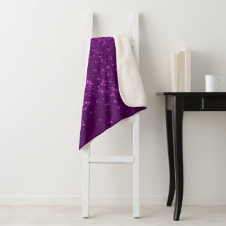 Königlich violetter monochromer Spritzer Sherpadecke
