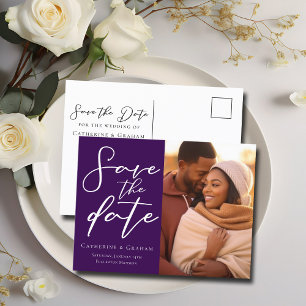 Königlich violettes Paar-Foto Elegantes Foto speic Ankündigungspostkarte