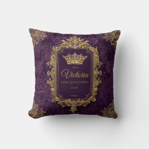 Königliche Amethyst Quinceañera, individuell Kissen