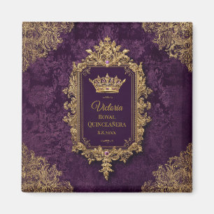 Königliche Amethyst Quinceañera, maßgeschneidert Magnet