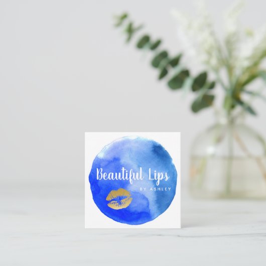 Königliche Aquarell LipSense Visitenkarte (Stehend Vorderseite)