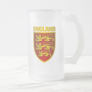 Königliche Arme von England Mattglas Bierglas