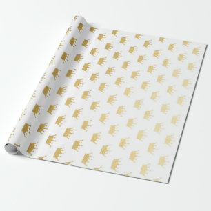 Königliche bezaubernde goldene Kronprinzessin Geschenkpapier