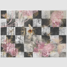 Königliche Bienenkönigin Vintage-Decoupage-Tissue-