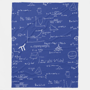 Königliche blaue mathematische Gleichungen Formeln Fleecedecke