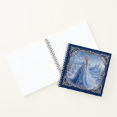 Königliche Blaue Prinzessin Fantasy Notizblock (Innenseite)