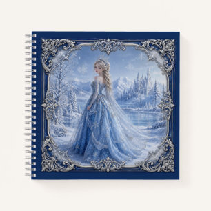 Königliche Blaue Prinzessin Fantasy Notizblock