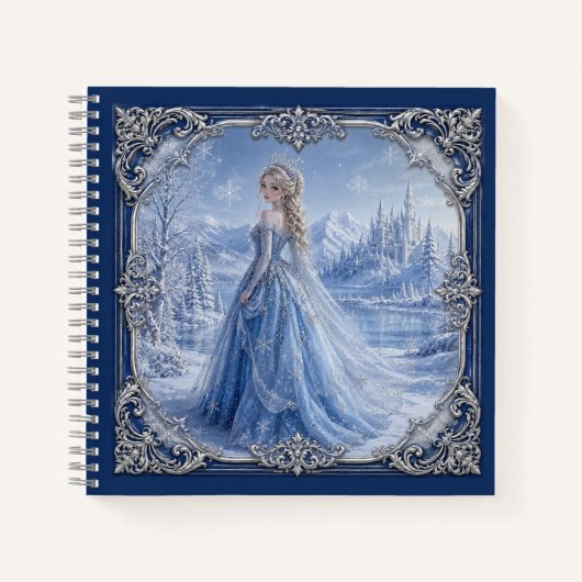 Königliche Blaue Prinzessin Fantasy Notizblock (Vorderseite)