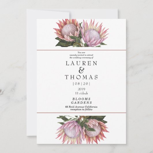 Königliche Blume Einladung (Vorderseite)