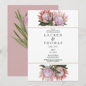 Königliche Blume Einladung (Vorne/Hinten)