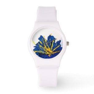 Königliche Blumen-Kunst-Uhr Armbanduhr