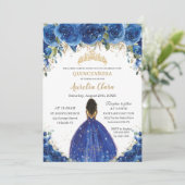 Königliche Blütenprinzessin Birthday 16 Einladung (Stehend Vorderseite)