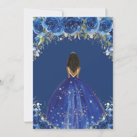 Königliche Blütenprinzessin Birthday 16 Einladung (Rückseite)