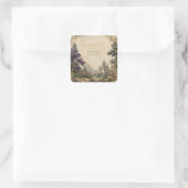 Königliche Burg Burg verzaubert Hochzeit Quadratischer Aufkleber (Tasche)