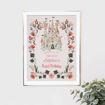 Königliche Burg Geburtstag Begrüßungszeichen Rosa