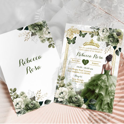 Königliche Burg Prinzessin Sage Green Prinzessin 1 Einladung