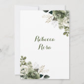 Königliche Burg Prinzessin Silver Sage Green 15 Añ Einladung (Rückseite)