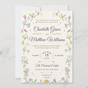 Königliche Burgunder-Aquarell-Blumen-Hochzeitseinl Einladung