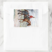 Königliche Drachen Rechteckiger Aufkleber (Tasche)