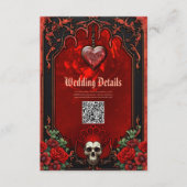 Königliche Dunkelheit, gotisches Herz und Schädel. Begleitkarte (Vorderseite)