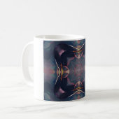 Königliche dunkle Fantasie geometrische abstrakte  Kaffeetasse (Vorderseite Links)