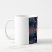 Königliche dunkle Fantasie geometrische abstrakte  Kaffeetasse (Links)