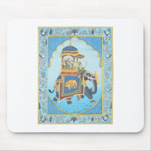 KÖNIGLICHE ELEFANT-FAHRVintage INDISCHE KUNST Mousepad