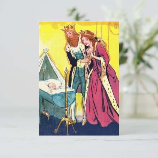 Königliche Eltern und königliche Babydusche laden Einladung (Stehend Vorderseite)