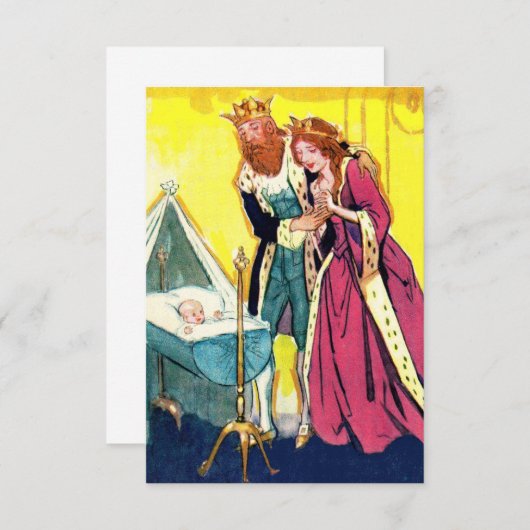 Königliche Eltern und königliche Babydusche laden Einladung (Vorne/Hinten)