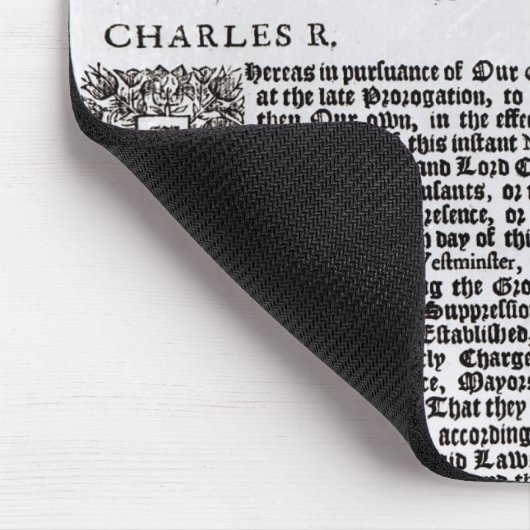 Königliche Erklärung, 1675 Mousepad (Ecke)