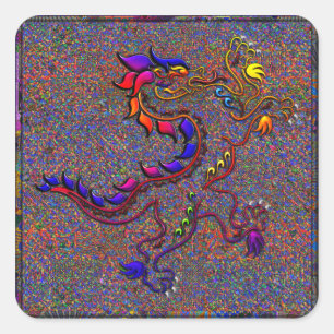 Königliche extravagante mittelalterliche quadratischer aufkleber