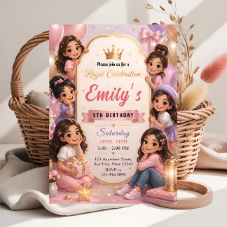 Königliche Feier Prinzessin Geburtstag Einladung