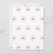 Königliche Feier Prinzessin Girl 1. Geburtstag Einladung (Rückseite)