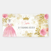 Königliche Feier Rosa Geburtstag der Prinzessin Banner (Horizontal)