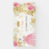 Königliche Feier Rosa Geburtstag der Prinzessin Banner (Vertikal)